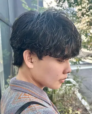 ショート パーマ メンズ 石田 大成のヘアスタイル