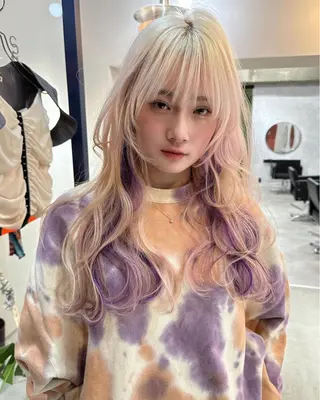 ロング カラー 梅田デザインカラー 🌈🏆ヒノキのヘアスタイル