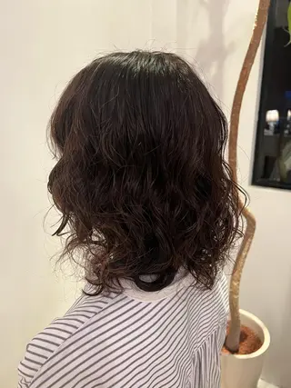 ミディアム パーマ 水川 七海のヘアスタイル