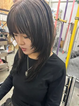 セミロング 大西 柚羽のヘアスタイル