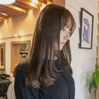 ロング カラー 韓国レイヤー 船橋 徒歩5分/小川友美のヘアスタイル
