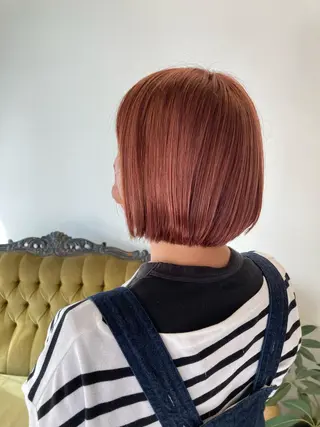 ショート カラー ブリーチ/ストレート /パーマモデル募集のヘアスタイル