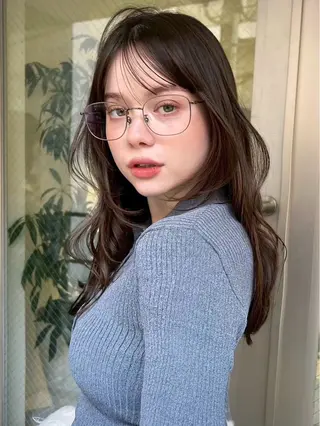 ロング 盛れるレイヤーカット jilblanカホのヘアスタイル