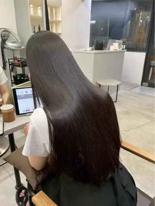 ロング パーマ 🍒モテ暖色カラー × うる艶✧ ゆなのヘアスタイル