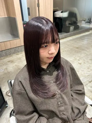 セミロング 透明感/暖色カラー 💖【Misaki】のヘアスタイル