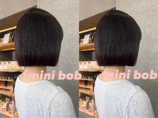 ショート ボブ レイヤー 透明感カラー🎀そらのヘアスタイル