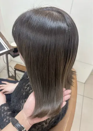 ミディアム カラー 頭皮×髪質改善 透明感カラー💎中村のヘアスタイル
