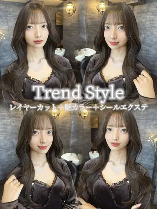 セミロング カラー 🩵mai🩵 艶髪/レイヤーカットのヘアスタイル