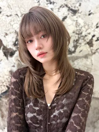 ロング 大宮🤍縮毛矯正 レイヤー🪽なるのヘアスタイル