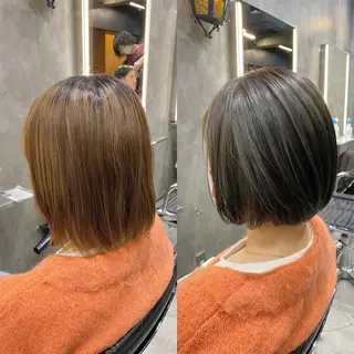 ショート カラー 透明感カラー🌿 グレージュ🐺陽介のヘアスタイル