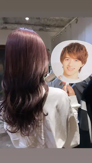 ロング カラー ヘアアレンジ REONA🪽✨薬院 レイヤーカット🫧のヘアスタイル