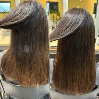 ロング パーマ hubhair レイヤー/透明感のヘアスタイル