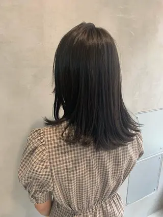 セミロング カラー ヘアアレンジ ミニボブ/ブリーチ 🌈MISATOのヘアスタイル