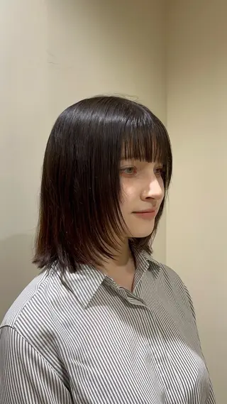ミディアム カラー 山口 陸のヘアスタイル