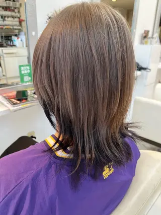ミディアム カラー 柳川 玲也のヘアスタイル