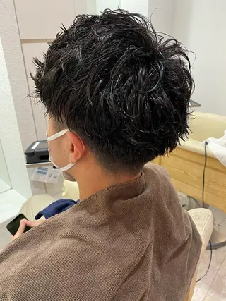 ショート パーマ メンズ GAKU/仙台/ メンズ/ブリーチのヘアスタイル