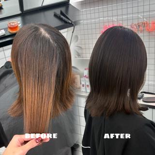 ミディアム カラー 🌟ゆりあ🌟 JILLSTUDIOのヘアスタイル