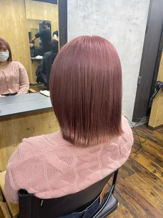 ミディアム カラー 髪質改善/レイヤー カット手塚奨のヘアスタイル