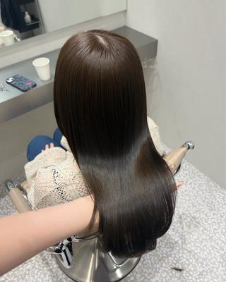 セミロング カラー 【美髪矯正/絹髪】 🎀hinano🎀のヘアスタイル