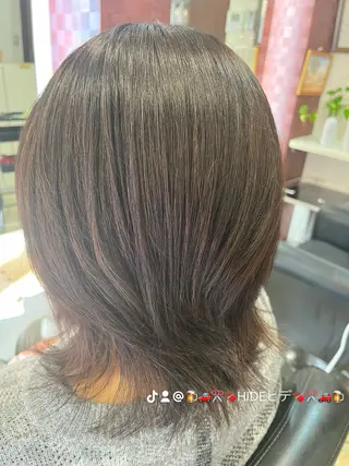 ミディアム カラー 織田 英之のヘアスタイル