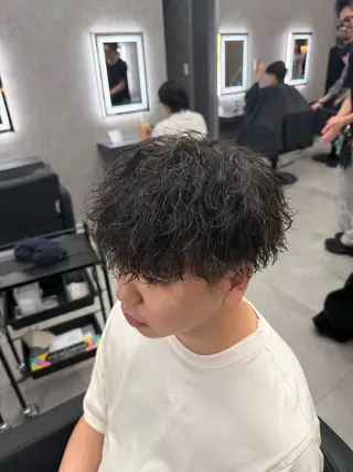 ショート カラー パーマ メンズ メンズ特化 👑YUTAのヘアスタイル