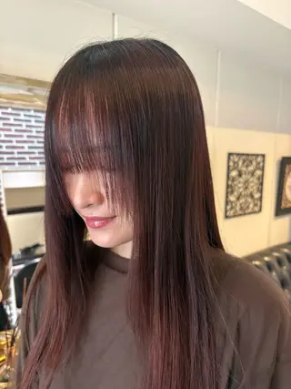 セミロング ichika/福岡 /透明感カラー🤎のヘアスタイル