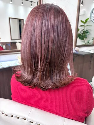 ミディアム ハイトーンカラー/ YUTAのヘアスタイル