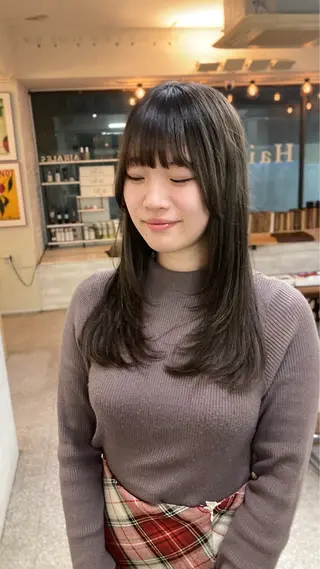 セミロング カラー パーマ/レイヤー エクステ/kokiのヘアスタイル