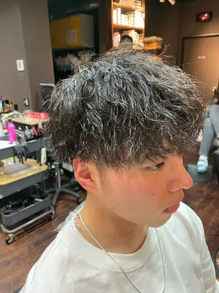 パーマ メンズ 木下 龍斗のヘアスタイル
