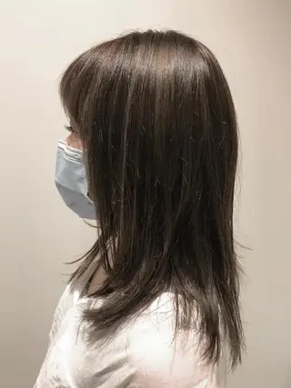 ミディアム カラー fuchigami suzunoのヘアスタイル