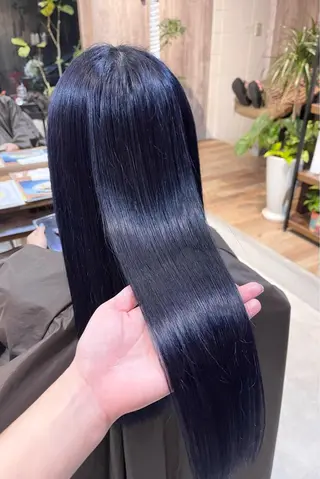 ロング カラー 髪質改善で 憧れの潤艶美髪にのヘアスタイル
