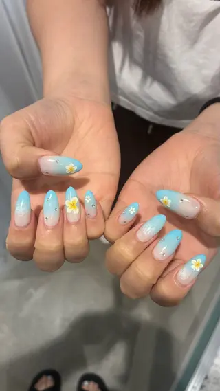 ネイル saki 堺筋本町￤ 透明感 ￤ちゅるんのネイルデザイン