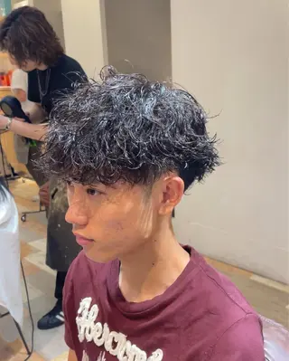 メンズ 髪質改善カラー メンズパーマゆうひのヘアスタイル