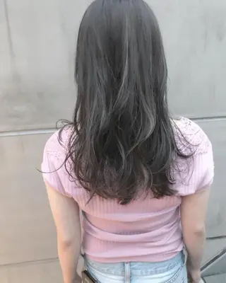ロング カラー 【渋谷で人気】艶髪× 髪質改善/ツヤカラーのヘアスタイル