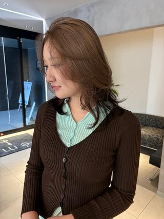 ミディアム 髪質改善・水素カラー ARIA(ému)のヘアスタイル