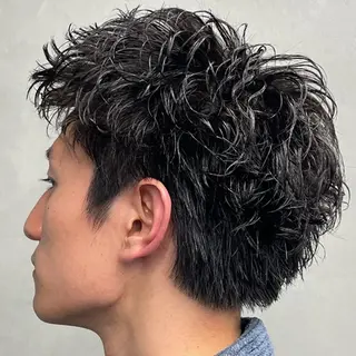 ショート パーマ ヘアアレンジ メンズ fifth 石川 凪のヘアスタイル