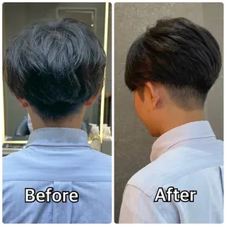 ショート カラー メンズ メンズ💈毛流れパー マ✨メンズカット吉田のヘアスタイル