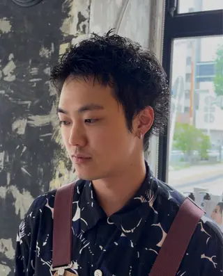 ショート パーマ メンズ こころ/カーリー・ パーマデザインのヘアスタイル