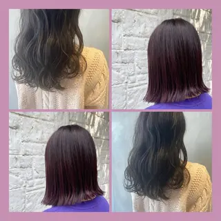 ミディアム カラー カジュアルを女っぽく 𝗮𝘆𝗮𝗰𝗼のヘアスタイル