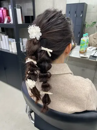 セミロング 手島 カミラのヘアスタイル