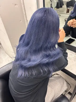 セミロング カラー ブリーチ/エクステ モデル募集中🖤のヘアスタイル