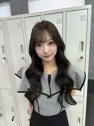 ロング カラー ヘアアレンジ 韓国ヘア🖤/透明感 shihoのヘアスタイル