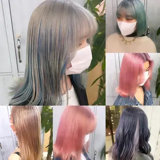 セミロング カラー 町田ブリーチ特化 MANATOのヘアスタイル