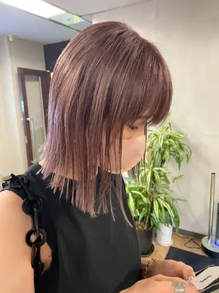 ミディアム カラー パーマ ヘアアレンジ メンズ キッズ ネイル マツエク・マツパ tatsumi/ボブ ウルフ/レイヤーのヘアスタイル