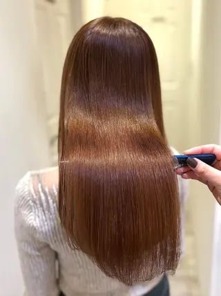 ロング 縮毛矯正／ハイライト 💙mai🐈のヘアスタイル