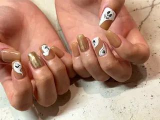 ネイル 韓国/ワンホン/長さ 出しつけ放題🎀のネイルデザイン