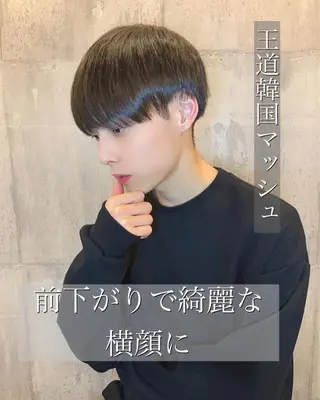 ショート カラー パーマ メンズ縮毛矯正 細谷碧海のヘアスタイル