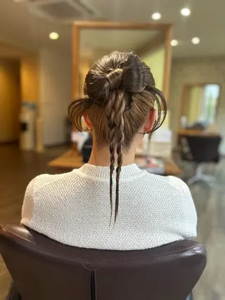 セミロング カラー 井上 花音のヘアスタイル