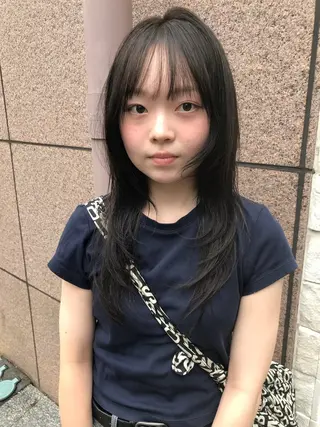 ミディアム カラー 中性的ヘア/ ナチュラル/トモキのヘアスタイル
