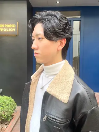パーマ メンズ 川上拓真 ✂︎学芸大学のヘアスタイル